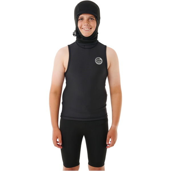 Rip Curl Bambino 2026 Fbomb Gilet Con Cappuccio In Polipropilene 117BWJ - Black